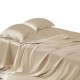 Beige 22 Momme Mulberry Silk Flat Sheet UK for Sale