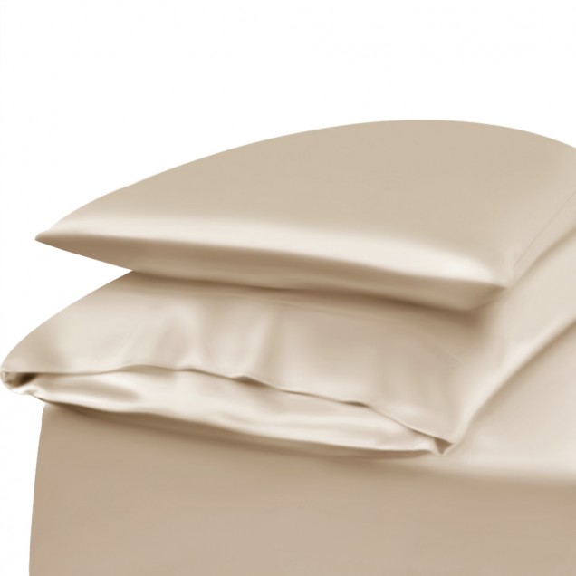 Beige Envelope 22 Momme Mulberry Silk Pillowcase UK for Sale