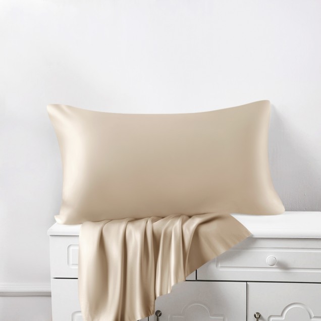 Beige Envelope 22 Momme Mulberry Silk Pillowcase UK for Sale