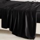 Black 22 Momme Mulberry Silk Sheet Set UK for Sale