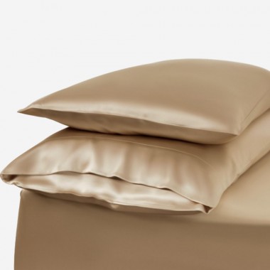 Cappuccino Envelope 22 Momme Mulberry Silk Pillowcase UK for Sale