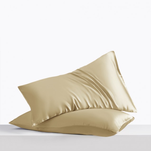 Champagne Envelope 22 Momme Mulberry Silk Pillowcase UK for Sale