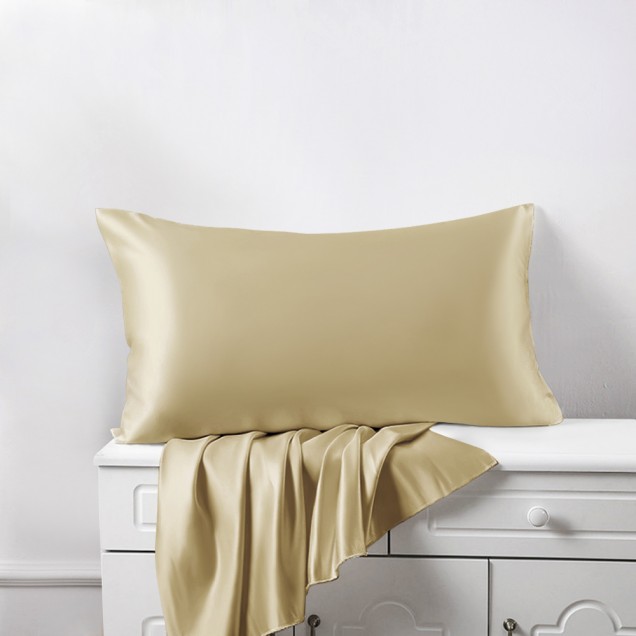 Champagne Envelope 22 Momme Mulberry Silk Pillowcase UK for Sale