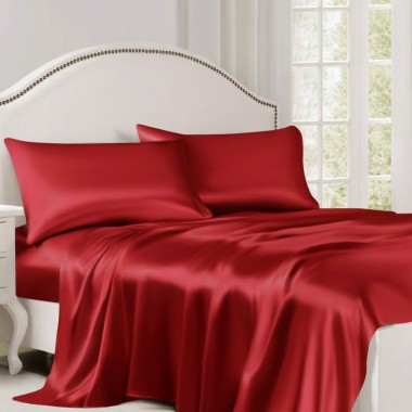 Cherry 22 Momme Mulberry Silk Flat Sheet UK for Sale