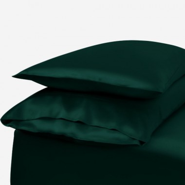 Dark Green Envelope 22 Momme Mulberry Silk Pillowcase UK for Sale