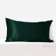 Dark Green 22 Momme Mulberry Zipper Silk Pillowcase UK for Sale