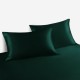 Dark Green 22 Momme Mulberry Zipper Silk Pillowcase UK for Sale