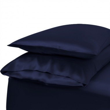 Navy Envelope 22 Momme Mulberry Silk Pillowcase UK for Sale