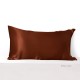 Rust Red 22 Momme Mulberry Zipper Silk Pillowcase UK for Sale