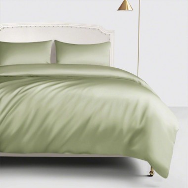 Sage Green 22 Momme Mulberry Silk Duvet Cover UK for Sale