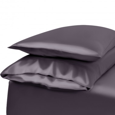 Slate Gray Envelope 22 Momme Mulberry Silk Pillowcase UK for Sale