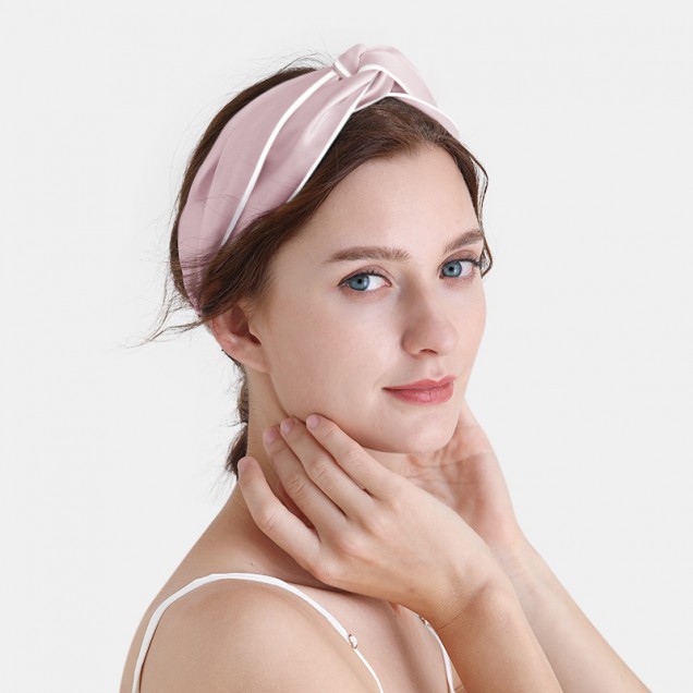 Suede Rose & Ivory Silk Headband UK for Sale