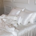 The soothing material of my silk bedding helps me relax and fall asleep faster.